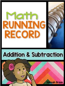 math running record, addition and subtraction